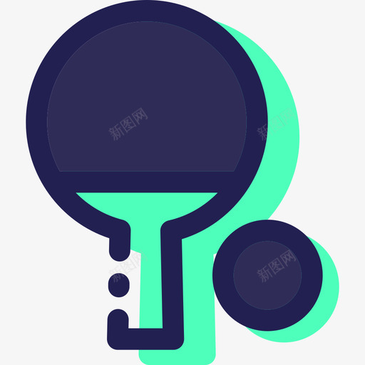 乒乓球运动2火星人图标svg_新图网 https://ixintu.com 乒乓球 火星人 运动2