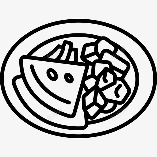罗根乔希食物印度菜图标svg_新图网 https://ixintu.com 印度菜 罗根乔希 食物