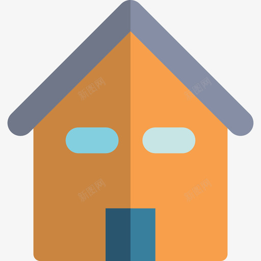 房屋城市和建筑物颜色平淡图标svg_新图网 https://ixintu.com 城市和建筑物颜色平淡 房屋