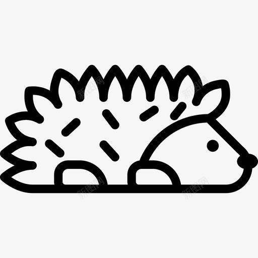 刺猬自然直线包图标svg_新图网 https://ixintu.com 刺猬 自然直线包