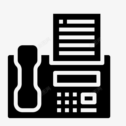 传真机连接联系人图标svg_新图网 https://ixintu.com 传真机 办公室黑色 打印机 联系人 连接