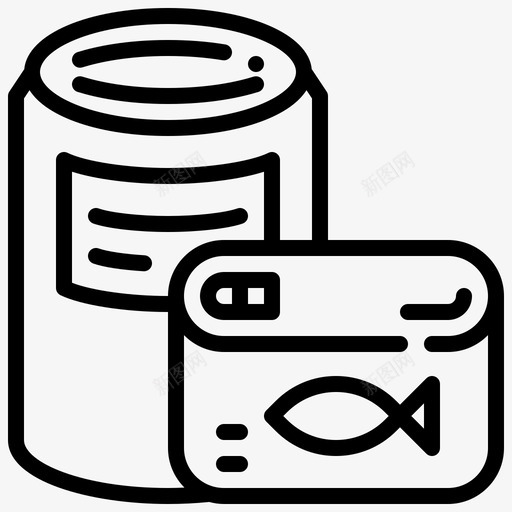 罐头罐装快餐图标svg_新图网 https://ixintu.com 快餐 快餐概述 罐头 罐装 金枪鱼罐头 鱼