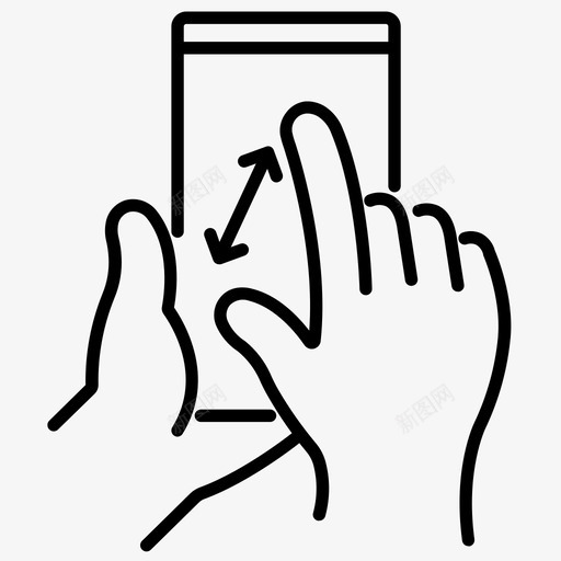 缩放电话技术图标svg_新图网 https://ixintu.com 技术 放大 用户体验 用户界面 电话 缩放