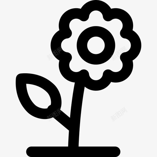 花自然线性园艺图标svg_新图网 https://ixintu.com 线性园艺 自然 花