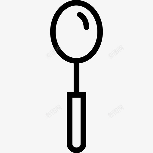 勺子厨房用具直管图标svg_新图网 https://ixintu.com 勺子 厨房用具 直管