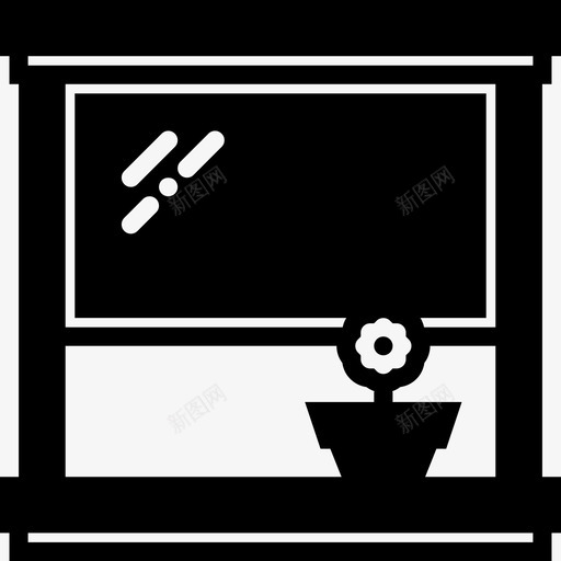 窗户家庭收集2填充图标svg_新图网 https://ixintu.com 填充 家庭收集2 窗户