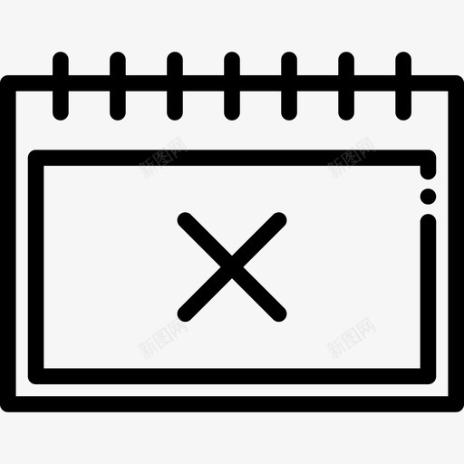 日历时间和日期元素线性图标svg_新图网 https://ixintu.com 日历 时间和日期元素 线性