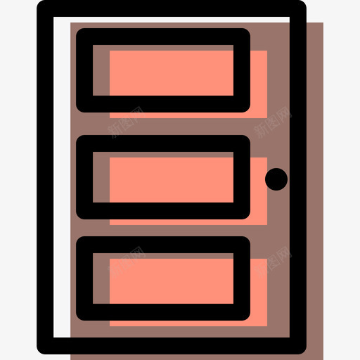 门家具套装颜色图标svg_新图网 https://ixintu.com 家具套装 门 颜色