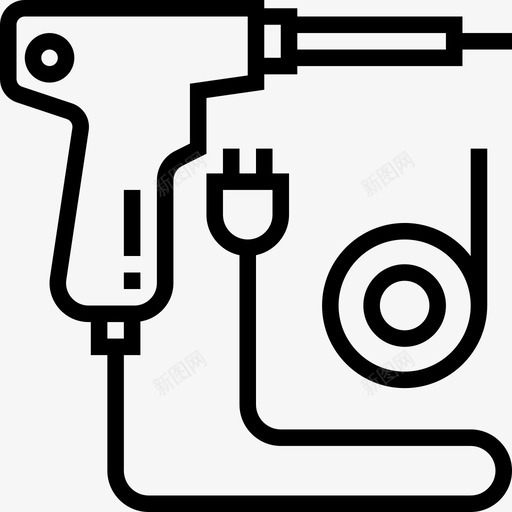 焊料施工工具2线性图标svg_新图网 https://ixintu.com 施工工具2 焊料 线性
