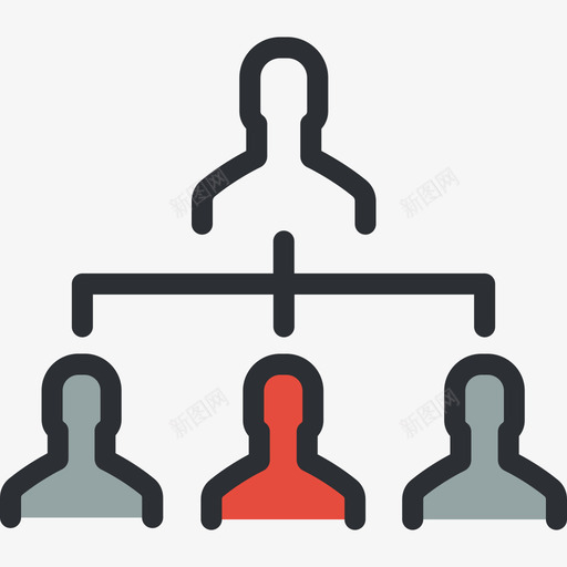 集团商业集合6红色图标svg_新图网 https://ixintu.com 商业集合6 红色 集团