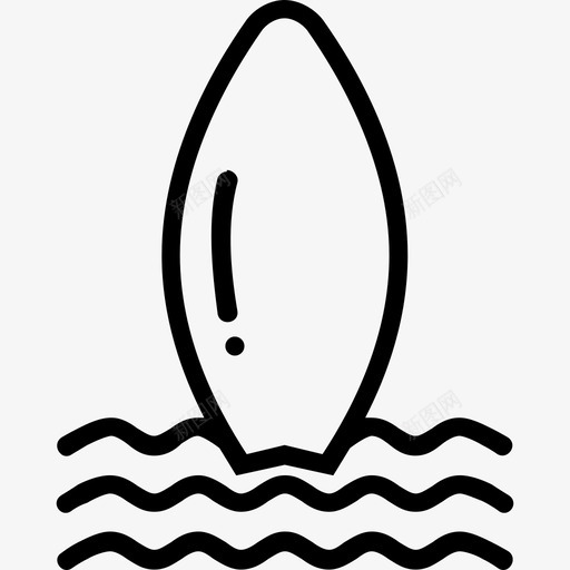 冲浪运动3直线型图标svg_新图网 https://ixintu.com 冲浪 直线型 运动3