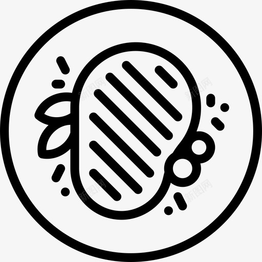 牛排餐厅要素2直线型图标svg_新图网 https://ixintu.com 牛排 直线型 餐厅要素2
