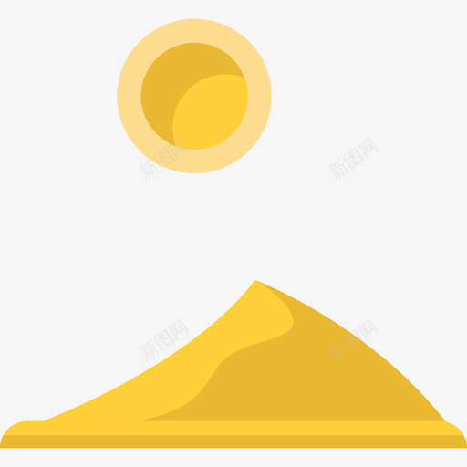 沙丘风景平坦图标svg_新图网 https://ixintu.com 沙丘 风景平坦