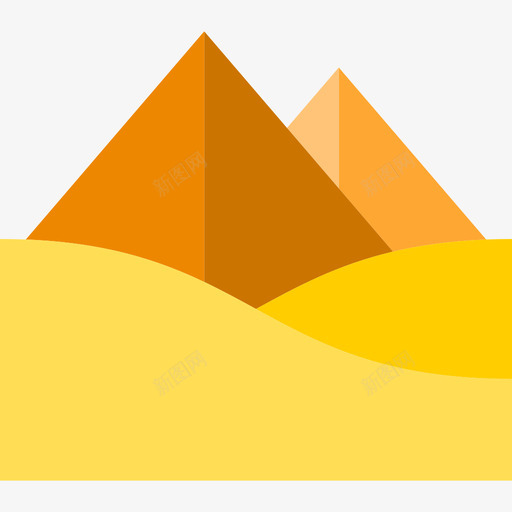 金字塔旅行套装扁平图标svg_新图网 https://ixintu.com 扁平 旅行套装 金字塔