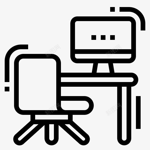 电脑教室办公室工作图标svg_新图网 https://ixintu.com 办公室 工作 教育 电脑教室