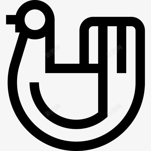 火鸡假日系列直系图标svg_新图网 https://ixintu.com 假日系列 火鸡 直系