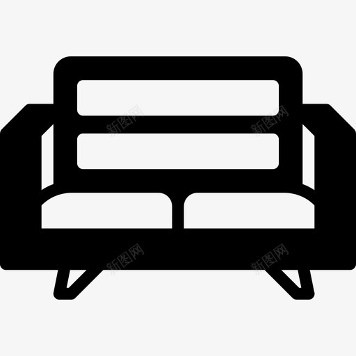 沙发家居系列2填充图标svg_新图网 https://ixintu.com 填充 家居系列2 沙发