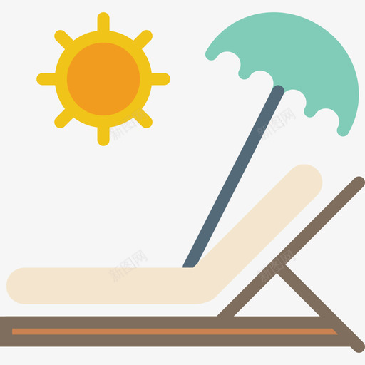 日光浴床旅行公寓图标svg_新图网 https://ixintu.com 公寓 旅行 日光浴床