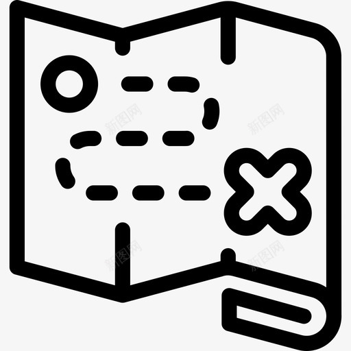 地图方向地图图钉和导航线性图标svg_新图网 https://ixintu.com 地图图钉和导航 地图方向 线性
