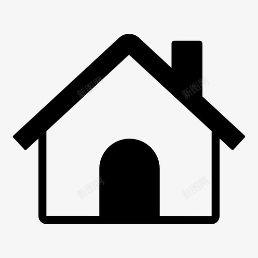 家建筑物小屋图标svg_新图网 https://ixintu.com 家 小屋 建筑物 房地产 房子