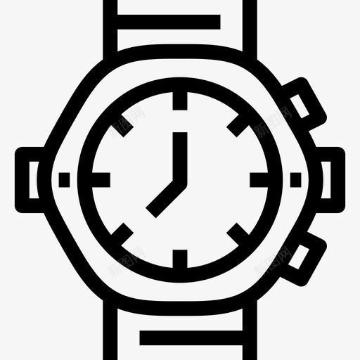 手表潜水3直线型图标svg_新图网 https://ixintu.com 手表 潜水3 直线型
