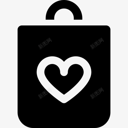 购物袋商务情人节充满元素图标svg_新图网 https://ixintu.com 商务 情人节充满元素 购物袋