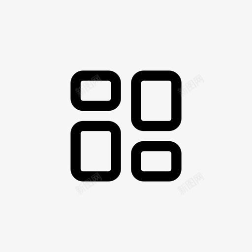 砌体网格布局马赛克图标svg_新图网 https://ixintu.com 布局 应用程序 砌体网格 马赛克