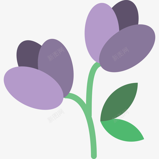 花卉假日元素扁平图标svg_新图网 https://ixintu.com 假日元素 扁平 花卉