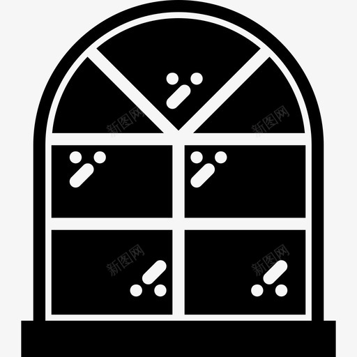 窗户家庭收集2填充图标svg_新图网 https://ixintu.com 填充 家庭收集2 窗户