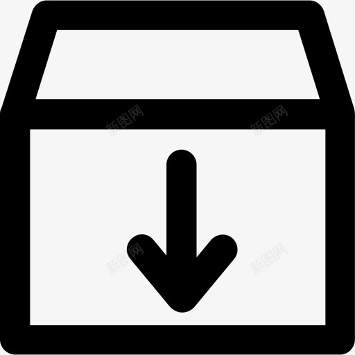 侧面朝下物流配送图标集合粗体圆形svg_新图网 https://ixintu.com 侧面朝下 物流配送图标集合 粗体圆形