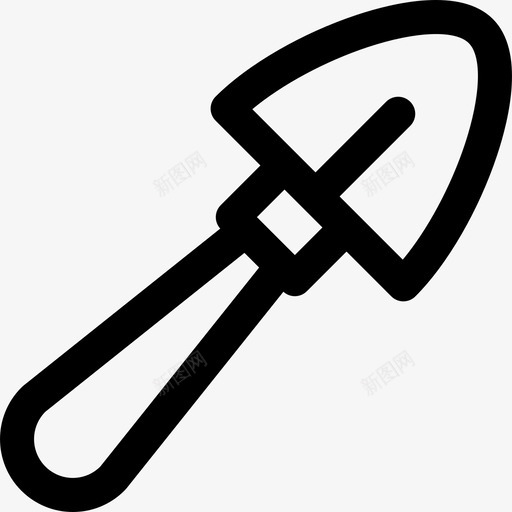 铁锹工具和器具线性园艺图标svg_新图网 https://ixintu.com 工具和器具 线性园艺 铁锹