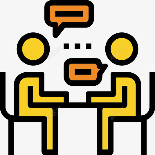 面试商业情况线条色彩图标svg_新图网 https://ixintu.com 商业情况 线条色彩 面试