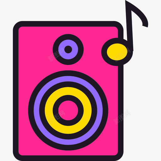 扬声器音乐迪斯科音乐收藏图标svg_新图网 https://ixintu.com 扬声器 迪斯科音乐收藏 音乐