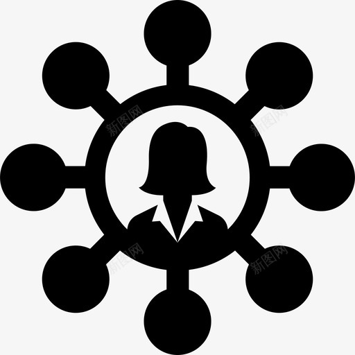 网络化商务收集可靠图标svg_新图网 https://ixintu.com 可靠 商务收集 网络化