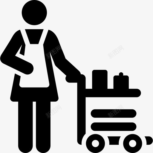 服务员酒店象形图2已填充图标svg_新图网 https://ixintu.com 已填充 服务员 酒店象形图2