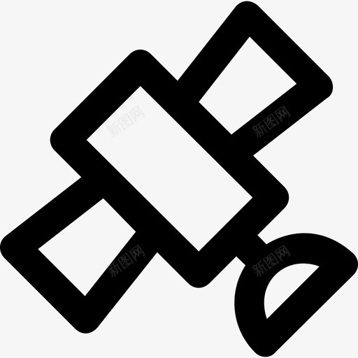 卫星科学元素2粗体圆形图标svg_新图网 https://ixintu.com 卫星 科学元素2 粗体圆形