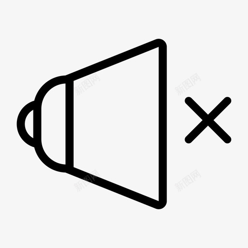 静音多媒体控制线性图标svg_新图网 https://ixintu.com 多媒体控制 线性 静音