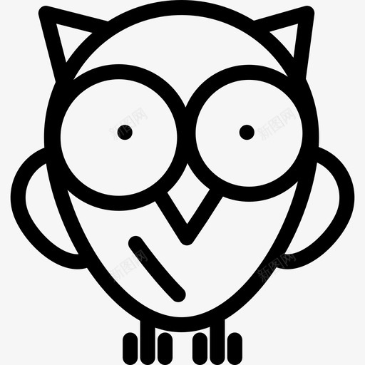 猫头鹰动物头直系图标svg_新图网 https://ixintu.com 动物头 猫头鹰 直系