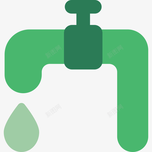 水龙头生态环境平面图标svg_新图网 https://ixintu.com 平面 水龙头 生态环境