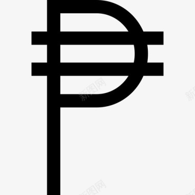 菲律宾比索货币托收直系图标图标