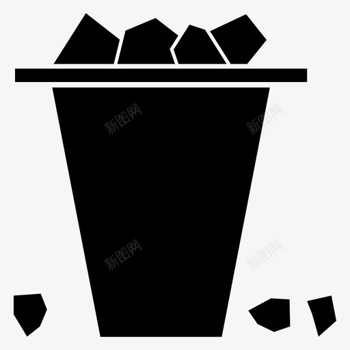 塑料垃圾垃圾箱垃圾图标svg_新图网 https://ixintu.com 回收站 垃圾 垃圾桶 垃圾箱 塑料垃圾 污染2套
