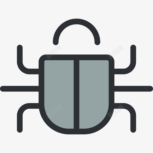 Bug商业收藏6红色图标svg_新图网 https://ixintu.com Bug 商业收藏6 红色