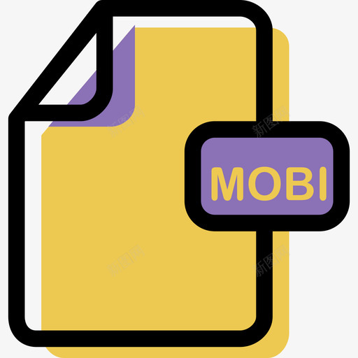 Mobi彩色文件类型和内容资源图标svg_新图网 https://ixintu.com Mobi 彩色文件类型和内容资源