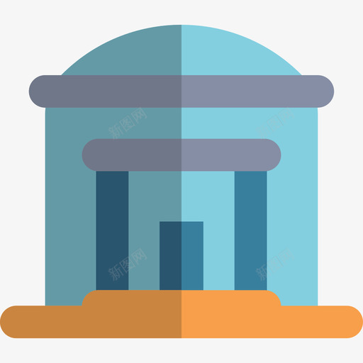 车库城市和建筑物颜色平淡图标svg_新图网 https://ixintu.com 城市和建筑物颜色平淡 车库
