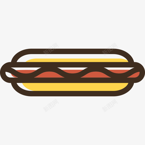 热狗食物线性颜色食品套装图标svg_新图网 https://ixintu.com 热狗 线性颜色食品套装 食物