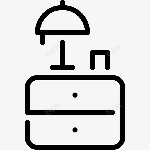床头柜家具2线性图标svg_新图网 https://ixintu.com 家具2 床头柜 线性