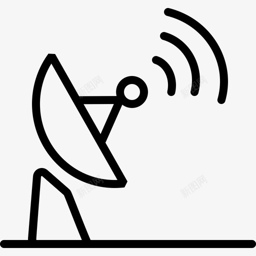 雷达科教直线图标svg_新图网 https://ixintu.com 直线 科教 雷达