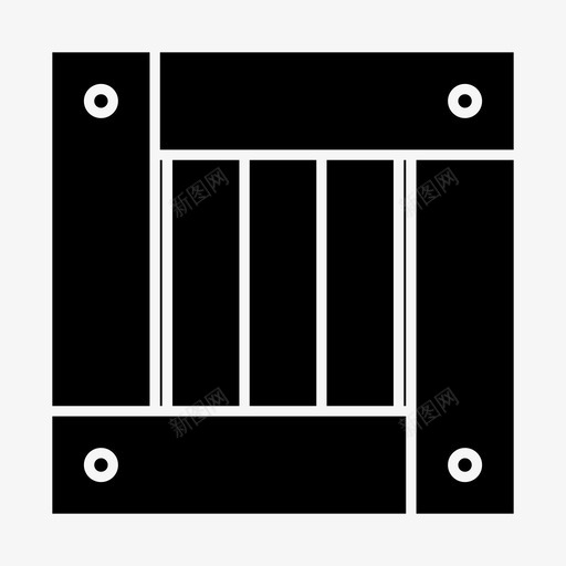 箱子板条箱包装图标svg_新图网 https://ixintu.com 包装 木头 木箱 板条箱 箱子 项目管理标志