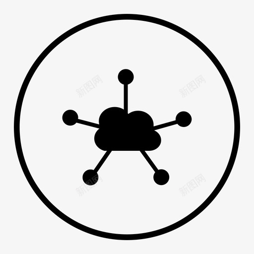 云网络云客户端云计算图标svg_新图网 https://ixintu.com 云存储 云客户端 云网络 云计算 服务提供商 物联网集2 网络服务器