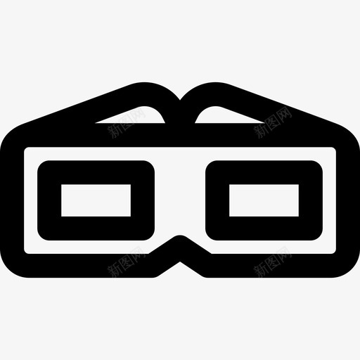 3d眼镜家庭影院线性图标svg_新图网 https://ixintu.com 3d眼镜 家庭影院 线性